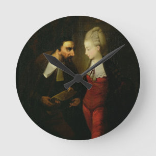 Horloge Ronde Portia et Shylock "du négociant de Venise" A