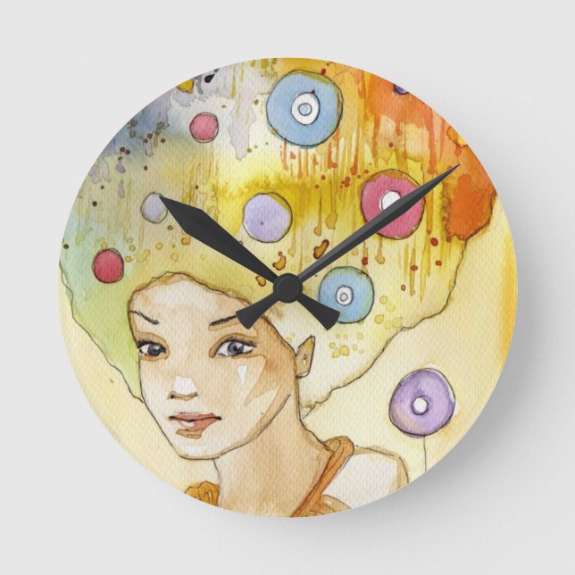 Horloge Ronde Portrait abstrait (Recto)