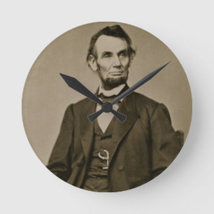 Horloge Ronde Portrait d'Abraham Lincoln (1809-65) (photo de