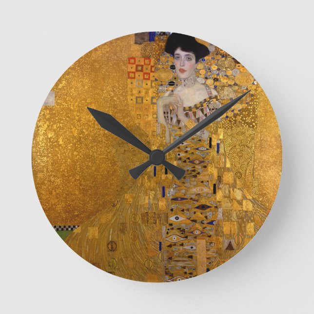 Horloge Ronde Portrait d'Adele Bloch-Bauer par Gustav Klimt 1907 (Recto)