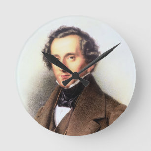 Horloge Ronde Portrait de Felix Mendelssohn (1809-47) (litho)