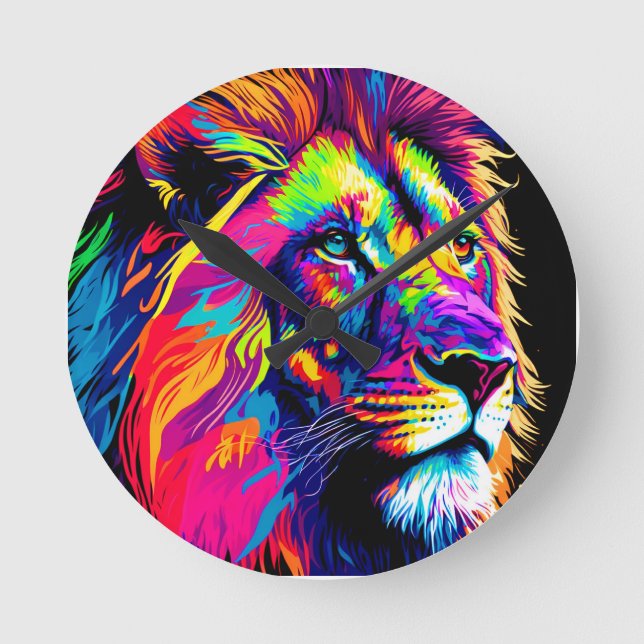 Horloge Ronde Portrait de Lion (Recto)