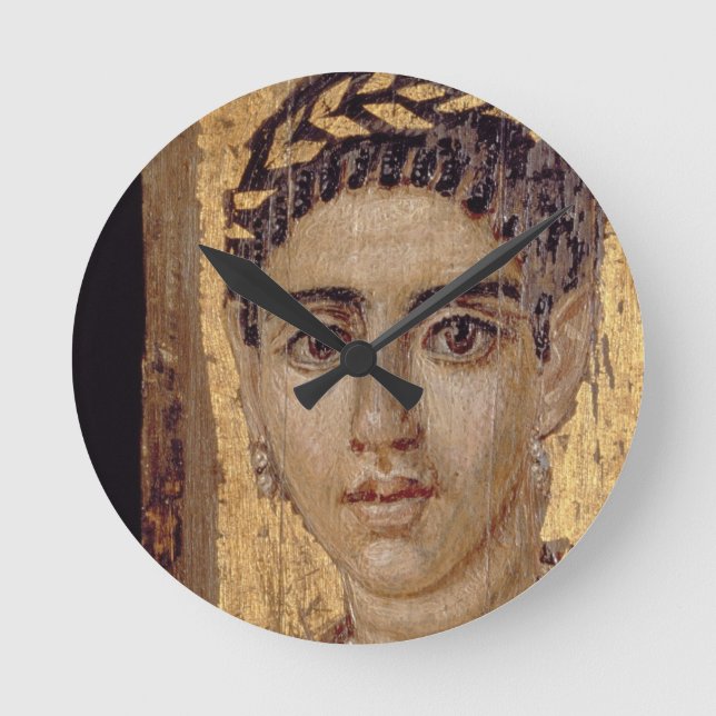 Horloge Ronde Portrait de maman d'une femme, de Fayum, (Recto)