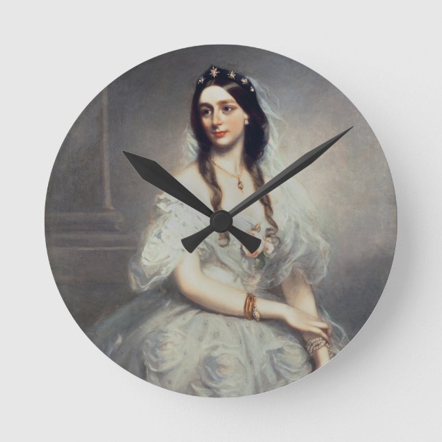 Horloge Ronde Portrait de Mme C.W.Stoughton (d.1907), Three-quar (Recto)