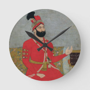 Horloge Ronde Portrait de Nadir Shah Afshar de Perse (1688-1747