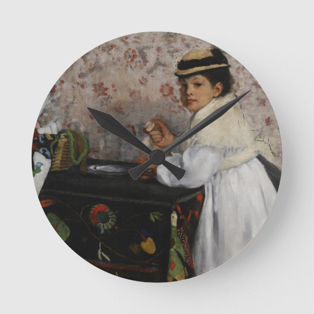 Horloge Ronde Portrait d'Edgar Degas | de Mlle. Hortense (Recto)