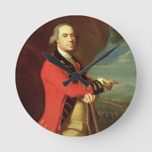 Horloge Ronde Portrait du Général Thomas Gage, c.1768 (huile s