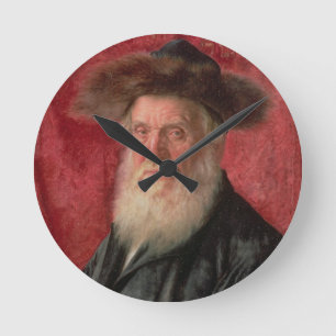 Horloge Ronde Portrait du rabbin de Nadvorno, vers 1910 (huile s