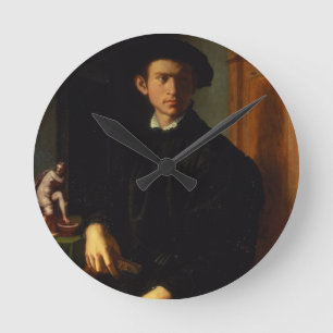 Horloge Ronde Portrait d'un jeune homme, c.1532-40 (huile sur le