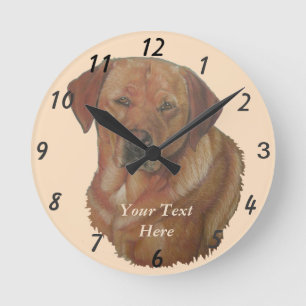 Horloge Ronde portrait of rarred golden labrador reever doff