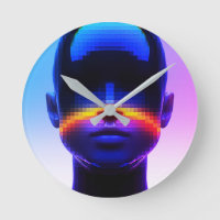 Portrait Pixel Art Futuriste – Abstrait Numérique