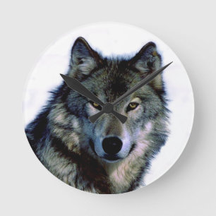 Horloge Ronde Portrait Wolf
