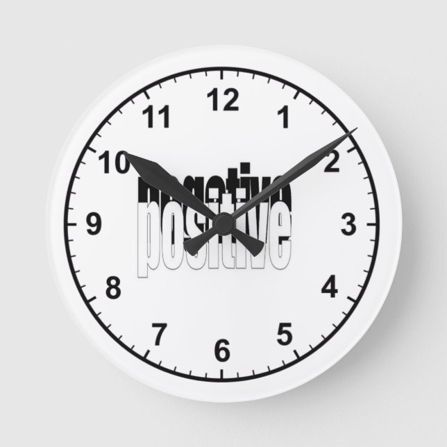 Horloge Ronde Positif Et Négatif (Recto)
