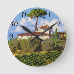 Horloge Ronde Poster de Tuscany Italy