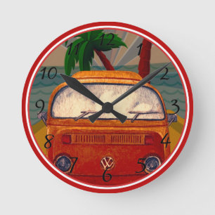 Horloge Ronde Poster:Travel California Round Clock