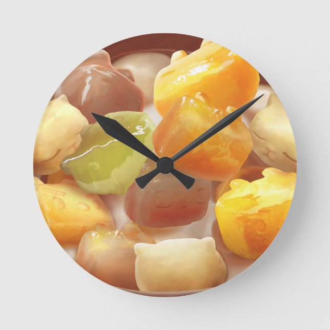 Horloge Ronde Potato sucré et dessert de boule de Taro (Recto)
