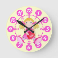 Poupée de chiffon mignonne enfant art coeur rose j