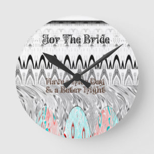 Horloge Ronde Pour le design Bride White et Black Edgy