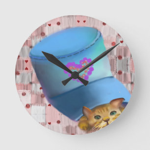Horloge Ronde pour les amoureux des chats