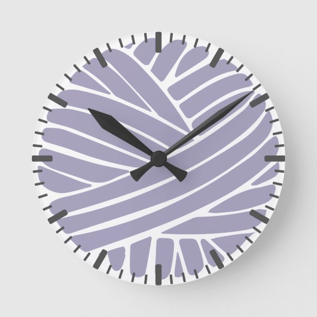Horloge Ronde Poussée Purple Minimale Moderne Boule En Fil Horlo (Recto)