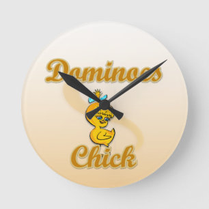 Horloge Ronde Poussin de dominos