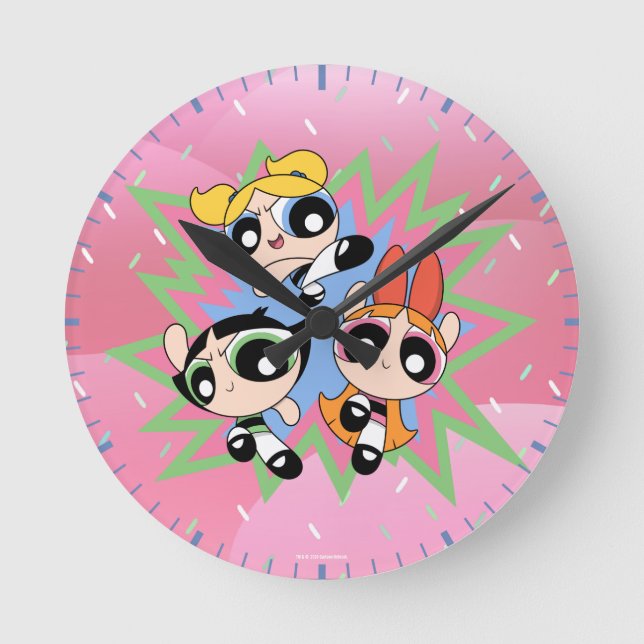 Horloge Ronde Powerpuff Girls Powfactor (Recto)