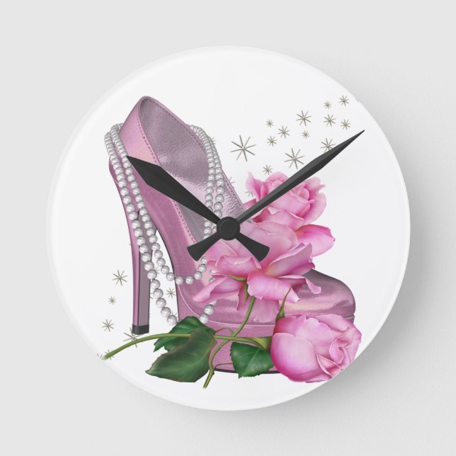 Horloge Ronde Pretty pink Hi Heel Rose (Recto)