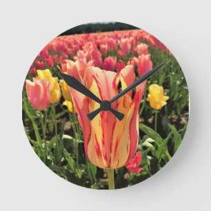Horloge Ronde Pretty Spring Tulip