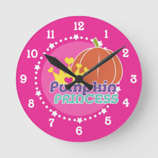 Horloge Ronde Princesse citrouille