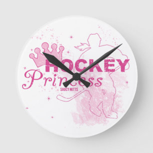 Horloge Ronde Princesse d'hockey de filles