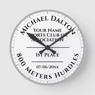 Horloge Ronde Prix personnalisé d'événement sportif ou de compét