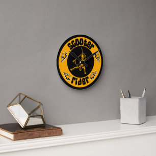 Horloge Ronde Pro Scooter Free Rider Traces