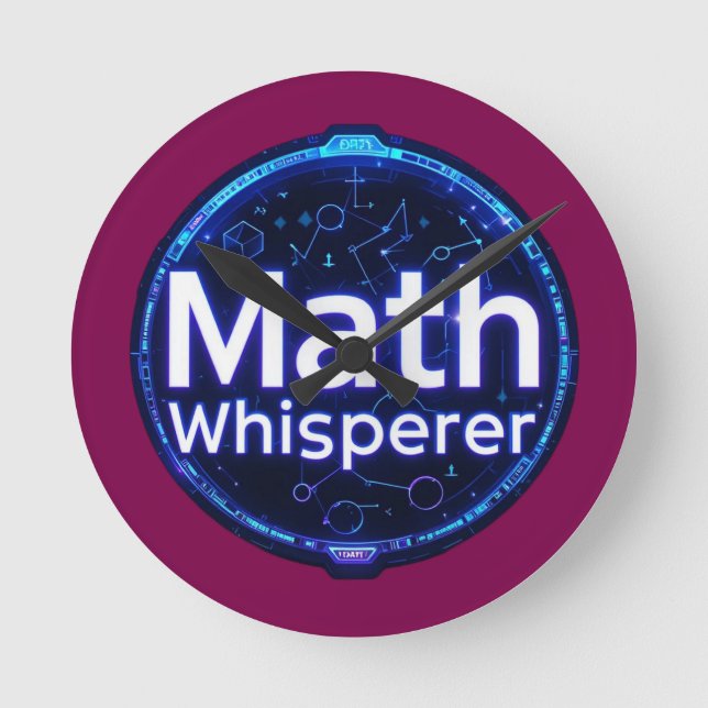 Horloge Ronde Prof de maths Chuchoteur de maths (Recto)