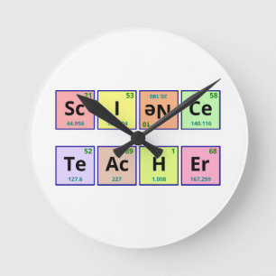 Horloge Ronde Professeur de sciences