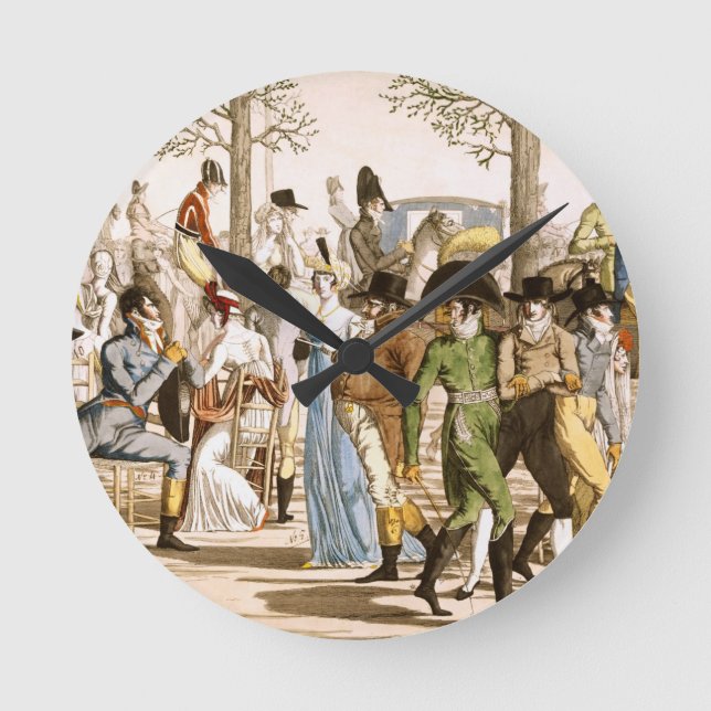 Horloge Ronde Promenade à Longchamps, 1802 (engraving) (Recto)