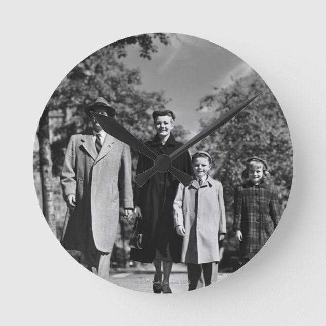 Horloge Ronde Promenade en famille (Recto)