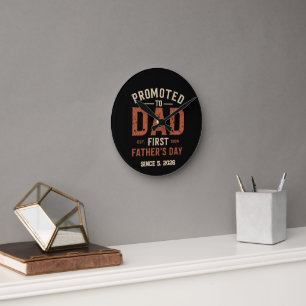 Horloge Ronde Promu Papa dès 2026 Première Fête des Pères Vintag