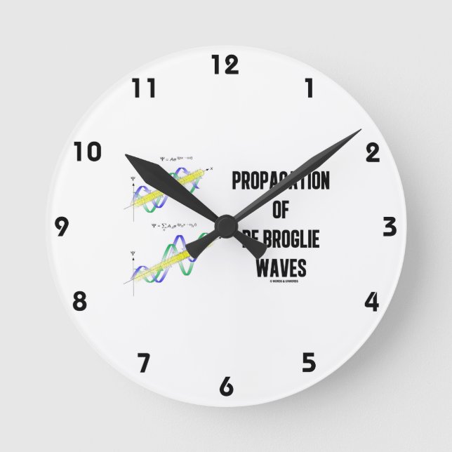 Horloge Ronde Propagation De Broglie Vagues Physique (Recto)