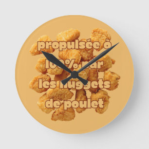Horloge Ronde Propulsée à 100% Par Les Nuggets De Poulet ARFID