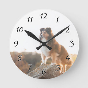 Horloge Ronde Protection contre les falaises entendue au coucher
