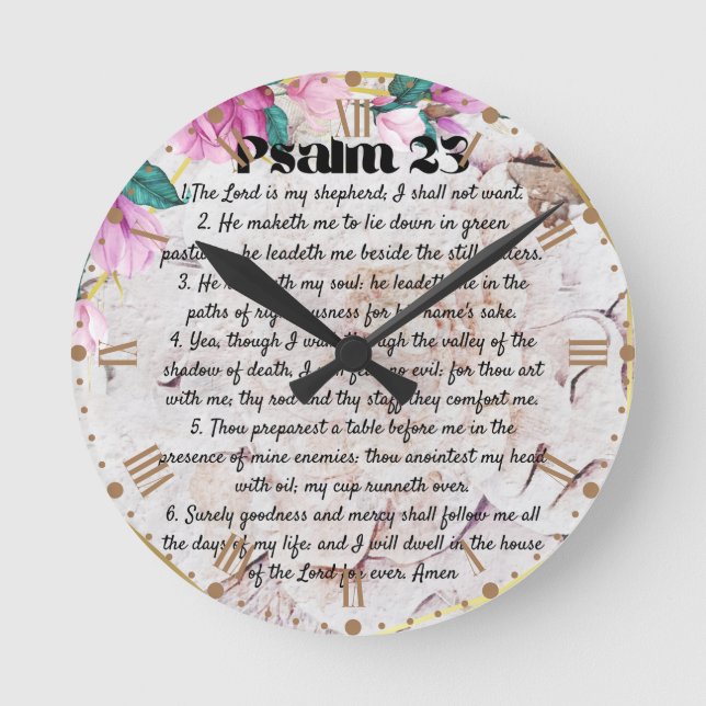 Horloge Ronde psalm 23  (Recto)