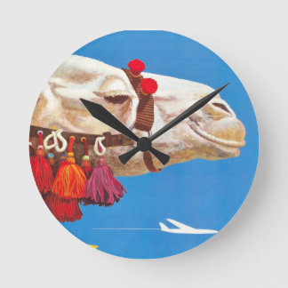 Horloge Ronde Publicité vintage Egypt Air Travel
