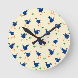 Horloge Ronde Pukeko birds