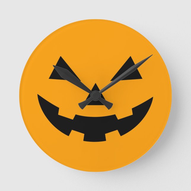 Horloge Ronde Pumpkin Face Wall Clock (Recto)