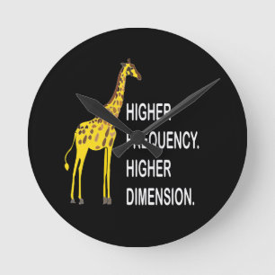 Horloge Ronde Punaiserie de girafe amusante