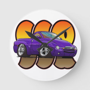 Horloge Ronde Purple Chevy SSR