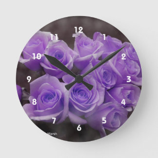 Horloge Ronde Purple colorized rose couleur