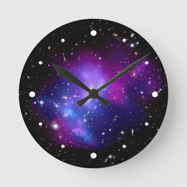 Horloge Ronde Purple Galaxy Cluster MACS J0717 Space (Recto)