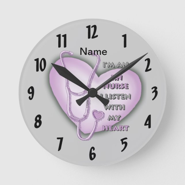 Horloge Ronde Purple Heart RN Nurse (Recto)