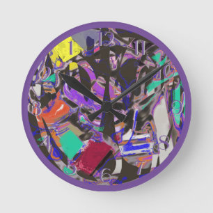 Horloge Ronde Purples folles Défilés Défilé à l'envers